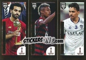 Sticker Salah / Bruno Henrique / Carlos Eduardo - FIFA 365 2021 n. 446 - Panini