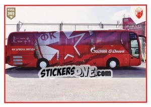 Sticker FK Crvena zvezda bus / fans