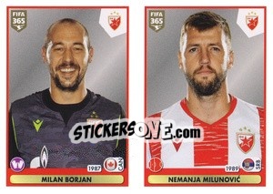 Sticker Milan Borjan / Nemanja Milunovic - FIFA 365 2021 n. S3 - Panini