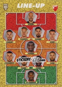 Sticker FK Crvena zvezda - line-up