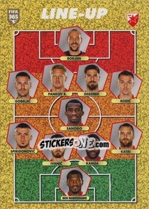 Sticker FK Crvena zvezda - line-up - FIFA 365 2021 n. S10 - Panini