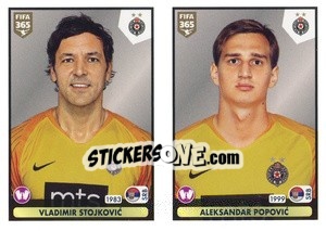 Sticker Vladimir Stojkovic / Aleksandar Popovic - FIFA 365 2021 - Panini