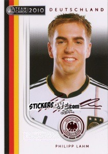 Sticker Philipp Lahm - Deutsche Nationalmannschaft 2010. Cards - Panini