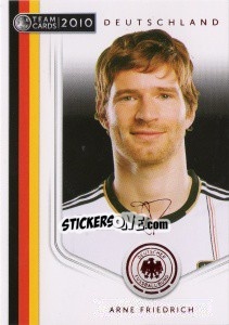 Sticker Arne Friedrich - Deutsche Nationalmannschaft 2010. Cards - Panini