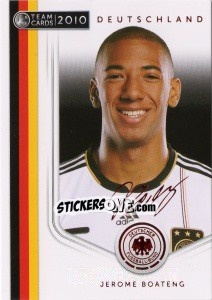 Sticker Jérôme Boateng - Deutsche Nationalmannschaft 2010. Cards n. 9 - Panini