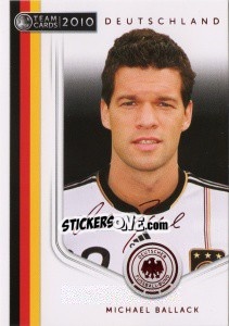 Sticker Michael Ballack - Deutsche Nationalmannschaft 2010. Cards n. 13 - Panini