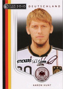 Sticker Aaron Hunt - Deutsche Nationalmannschaft 2010. Cards n. 19 - Panini