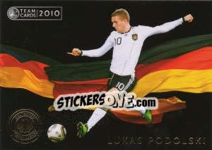 Sticker Lukas Podolski - Deutsche Nationalmannschaft 2010. Cards - Panini