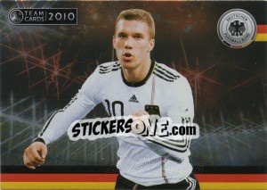 Cromo Lukas Podolski - Deutsche Nationalmannschaft 2010. Cards - Panini