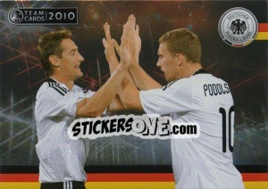 Sticker Miroslav Klose / Lukas Podolski - Deutsche Nationalmannschaft 2010. Cards n. 68 - Panini