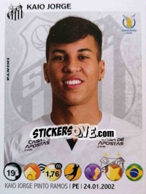 Sticker Kaio Jorge - Campeonato Brasileiro 2020 n. 37 - Panini