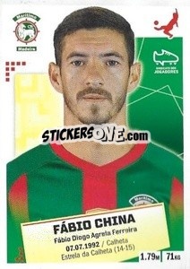 Figurina Fabio China - Futebol 2020-2021 - Panini