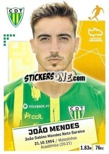 Sticker Joao Mendes - Futebol 2020-2021 - Panini