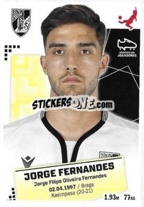 Sticker Jorge Fernandes - Futebol 2020-2021 n. 329 - Panini