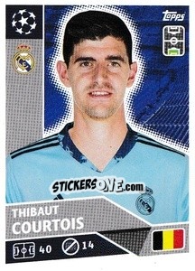 Sticker Thibaut Courtois - UEFA Champions League 2020-2021 n. RMA3 - Topps
