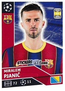Sticker Miralem Pjanić - UEFA Champions League 2020-2021 - Topps