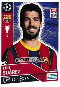 Sticker Luis Suárez - UEFA Champions League 2020-2021 - Topps