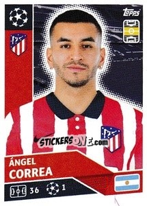 Sticker Ángel Correa - UEFA Champions League 2020-2021 - Topps