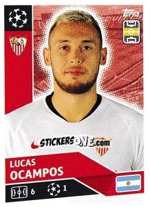 Sticker Lucas Ocampos - UEFA Champions League 2020-2021 - Topps