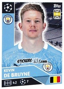 Sticker Kevin De Bruyne - UEFA Champions League 2020-2021 n. MCI12 - Topps