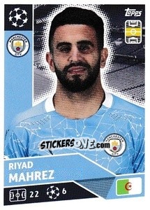 Sticker Riyad Mahrez - UEFA Champions League 2020-2021 - Topps