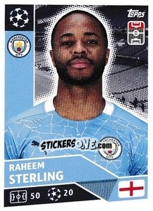 Sticker Raheem Sterling - UEFA Champions League 2020-2021 n. MCI17 - Topps