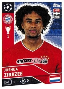 Sticker Joshua Zirkzee - UEFA Champions League 2020-2021 - Topps
