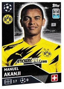 Sticker Manuel Akanji - UEFA Champions League 2020-2021 - Topps