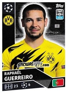 Figurina Raphaël Guerreiro - UEFA Champions League 2020-2021 - Topps