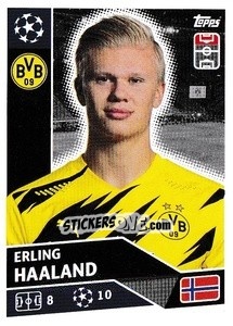 Sticker Erling Haaland - UEFA Champions League 2020-2021 - Topps
