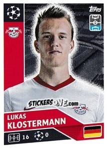 Sticker Lukas Klostermann - UEFA Champions League 2020-2021 n. RBL4 - Topps