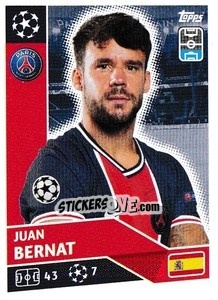 Sticker Juan Bernat - UEFA Champions League 2020-2021 - Topps