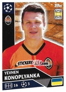 Sticker Yevhen Konoplyanka - UEFA Champions League 2020-2021 - Topps