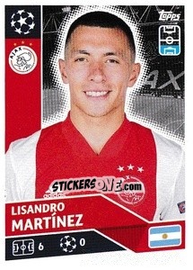 Sticker Lisandro Martínez - UEFA Champions League 2020-2021 - Topps