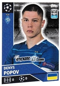 Sticker Denys Popov - UEFA Champions League 2020-2021 - Topps