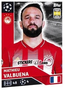 Sticker Mathieu Valbuena - UEFA Champions League 2020-2021 - Topps