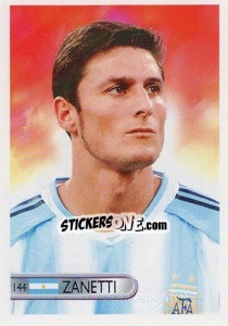Sticker Javier Zanetti - Mundocrom World Cup 2006 - NO EDITOR