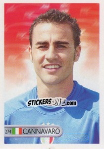 Sticker Fabio Cannavaro - Mundocrom World Cup 2006 - NO EDITOR