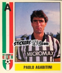 Sticker Paolo Agabitini - Il Grande Calcio 1987-1988 n. 29 - Vallardi