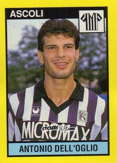 Figurina Antonio Dell'Oglio - Il Grande Calcio 1988-1989 n. 7 - Vallardi