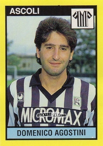 Figurina Domenico Agostino - Il Grande Calcio 1988-1989 n. 11 - Vallardi
