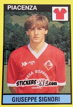 Sticker Giuseppe Signori - Il Grande Calcio 1988-1989 n. 522 - Vallardi