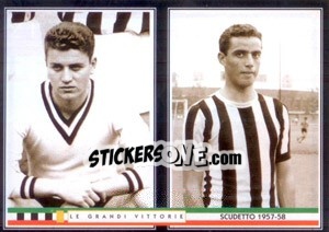 Sticker Gino Mattrel / Bruno Nicole' - Juventus Le Grandi Vittorie n. 21 - Panini