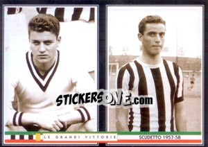 Figurina Gino Mattrel / Bruno Nicole' - Juventus Le Grandi Vittorie - Panini