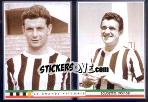Sticker Umberto Colombo / Rino Ferrario - Juventus Le Grandi Vittorie n. 22 - Panini