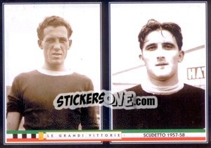 Sticker Giuseppe Patrucco / Giovanni Viola - Juventus Le Grandi Vittorie n. 26 - Panini