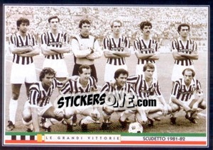 Sticker Formazione Da Scudetto - Juventus Le Grandi Vittorie n. 28 - Panini