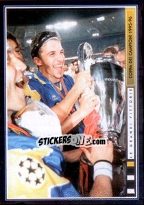 Sticker La Gioia Di Alex Del Piero - Juventus Le Grandi Vittorie n. 155 - Panini