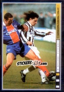 Sticker La Grinta Di Michele Padovano - Juventus Le Grandi Vittorie n. 177 - Panini