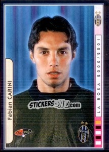 Sticker Fabian Carini - Juventus Le Grandi Vittorie n. 195 - Panini